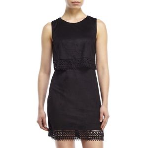 Ya Los Angeles Laser Cut Suede Dress